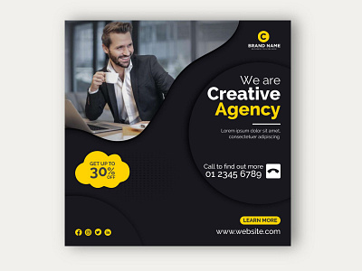 Digital marketing agency social media post template