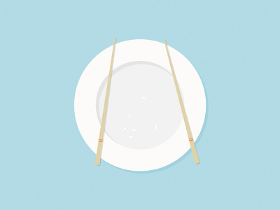 Sushi! 🍣 art chopsticks clean flat illustration plate sushi vector