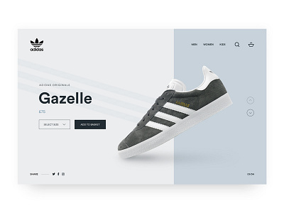 Daily UI #003 - Landing Page adidas concept daily dailyui header landing page product template ui ux web web design