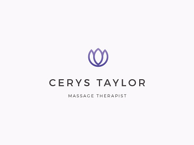 Cerys Taylor Massage Logo brand clean floral identity logo logo design logomark lotus massage modern spa therapist
