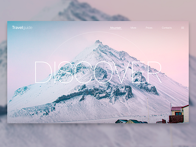 TravelGuide - Discover The Mountain branding clean design flat illustration minimal pastel ui ux web website