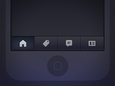 Speckled Tab Bar blue bottom lit icons ios iphone shiny speckled tab bar tabs