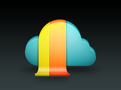 Weather App Icon android aqua cloud glossy orange shiny weather yellow