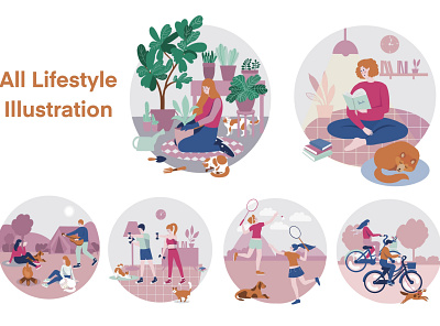 Lifestyle illustrations digital graphic design illustration lifestyle minimal procreate procreate art vector