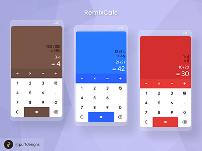 Calculator App Design - Remixed branding calc calculator design figma interface logo minimal stylish theme ui uiux ux vivid