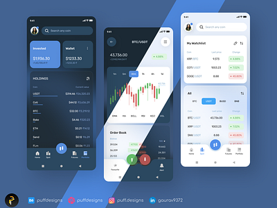 Crypto App Design app appdesign crypto cryptoapp cryptography design figma interface minimal ui uiux userexperience userinterface ux