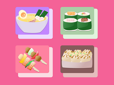 Japanese Food Vector Illustration