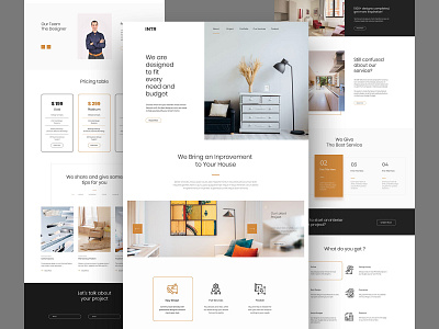 Interior Web Design app branding design graphic design minimal typography ui ux web website