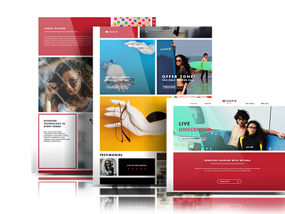 Eyewear brand website UI design