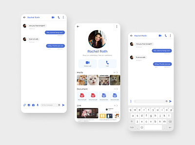 Chat App Mobile UI app chat chat room design keyboard mobile app profile ui uiux