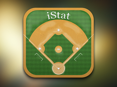 iStat Baseball Icon baseball bases beisbol diamond field icon infield ios iphone istat outfield pitch statistics