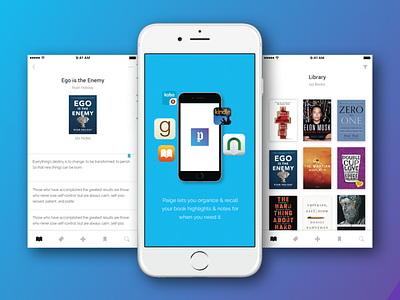 Paige App app books ebook library ui