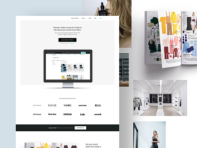 Flaunter: Home brands fashion landing lifestyle ui web design website