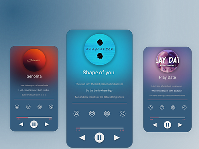 Music Application design figma music ui