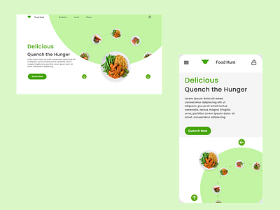 Food hunt Animation animation design figma foodapplication ui ux webapplication