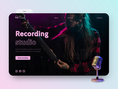 Recording studio audio blue guitar guitarist music musician pink recording recording studio studio