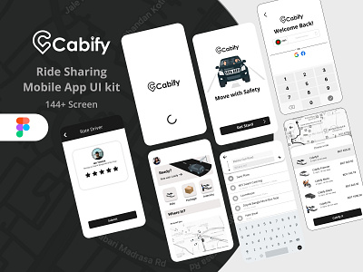 Cabify-Ride Sharing Mobile App, UI kit app ui ux