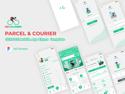 Co Courier | Mobile App Template | UI/UX Design