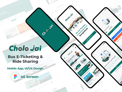Cholo Jai | Bus E-Ticketing & Ride Sharing, Mobile App uiux design