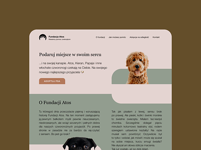 Atos - dog rescue foundation 🐶 all for dogs dogs rescue graphic design motion graphics ui ui design web design web designer
