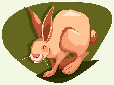 Cottontail bunny character cotontail domestic animals easter rabbit vector