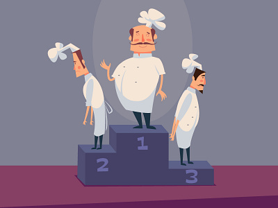 The Chef chef contest flat happy illustration prize web winner