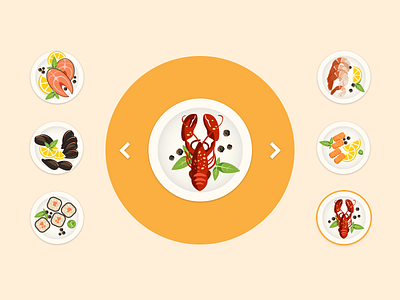 Choose. buttons fish illustration sea food sushi web