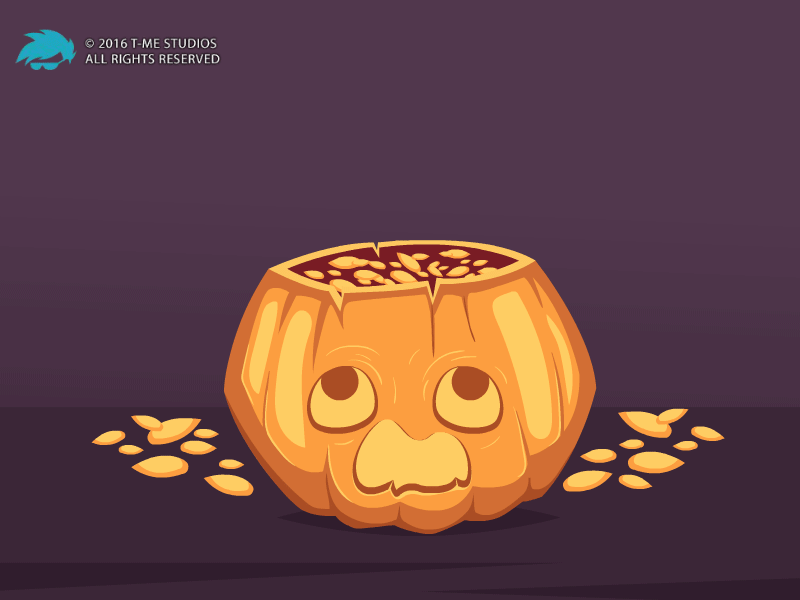 The Short Life Of A Pumpkin animation character illustration pumpkin sticker story
