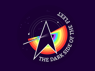 The Dark Side Of The Fleet album dark fleet illustration music pink rainbow side star