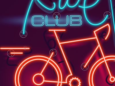 Join The Club bike club illustration light neon phone wallpaper