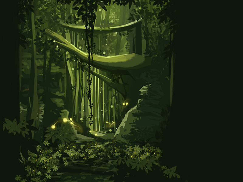 Wisps Forest by Mihail Găbrian on Dribbble