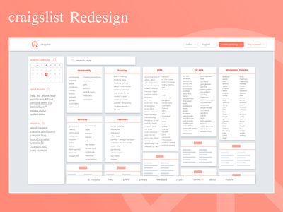 Craigslist Redesign -- Concept