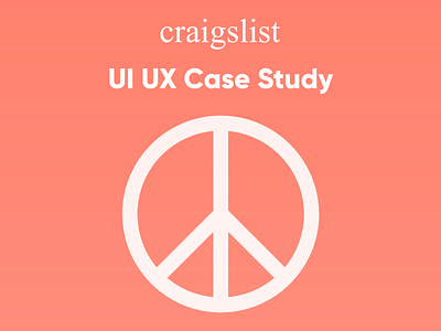 Craigslist UI UX Case Study