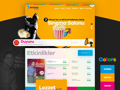Novada Ataşehir Web Design cinema homepage mall orange ui uidesign uidesigner web design webdesign