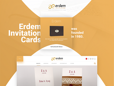 Erdem Davetiye Web Design design invitaion ui ui ux design ui designer uidesign web design website wedding wedding card wedding cards