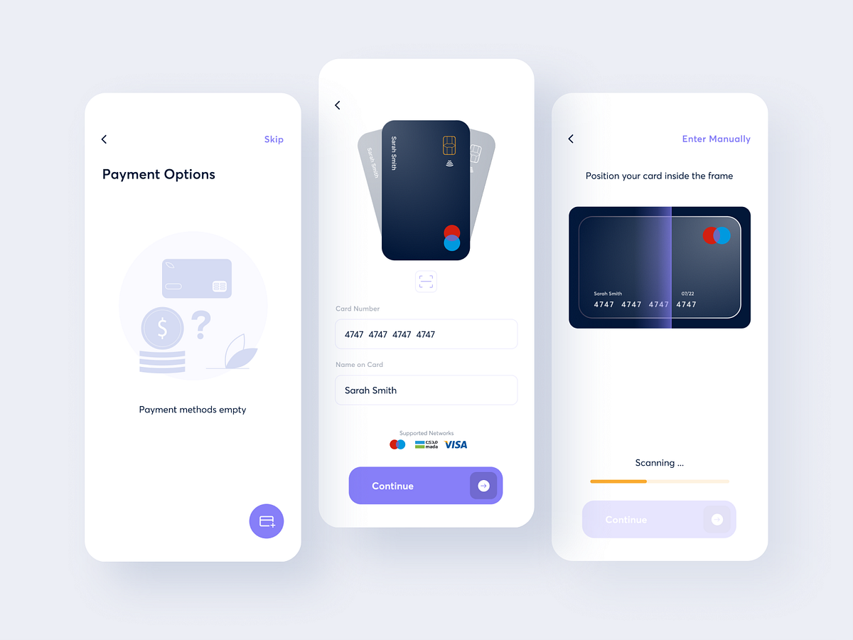 Credit Card Scanner by eberawi UX for eberawi on Dribbble