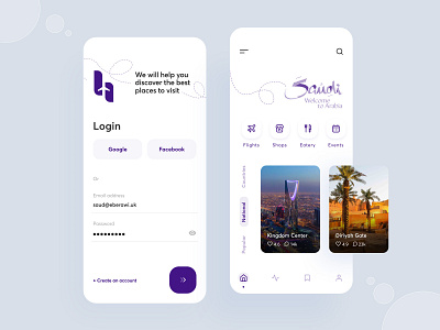 Travel App for Tourists ✈ app clean design minimal mobile mobile app mobile design tourism app travel agency travel app trip ui ui design ui trend ux vacation