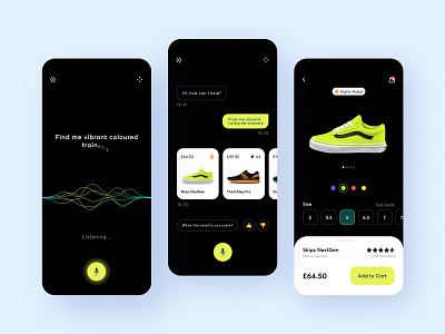 Smart Shopping Assistant ai app assistant design interface eberawi mobile shopping shopping assistant smart assistant sneakers trainers ui ux
