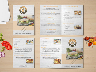 Toasty Brochure bifold brochure branding food magazine menu minimal restaurant