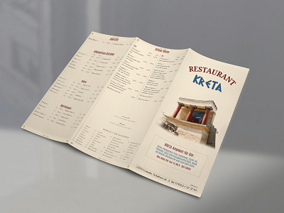 The Kreta branding brochure design food magazine menu restaurant