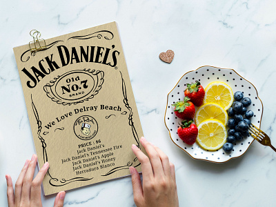 Jack Daniel's Menu