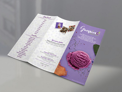 Ice-Cream Brochure brochure design food menu minimal restaurant