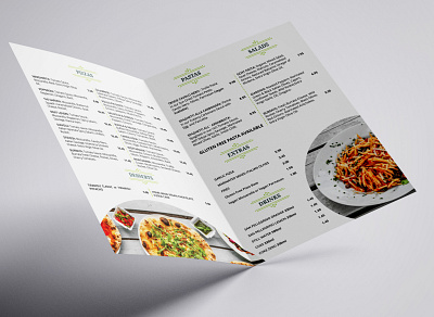 The Graden Menu bifold brochure brochure design food menu restaurant