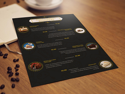 Dessert Menu brochure design dessert flyer food menu restaurant