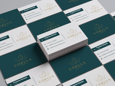 Corvus Business Card branding businesscard minimal