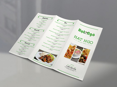 The Minimal Menu branding brochure design food menu minimal restaurant