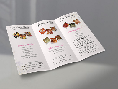 Cakes Menu branding brochure design food menu minimal restaurant