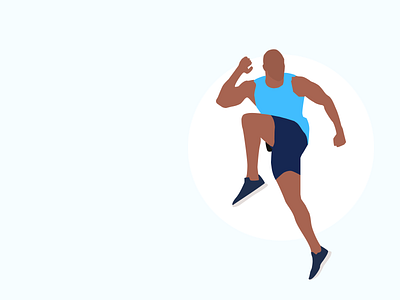 Running Man debut dribble figma graphic graphic design illustration man run shot sport web