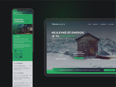 Thermo.systems background branding clean commercial energy green homepage index jumbotron minimal onepage photography service subpage typography ui ux web webdesign website