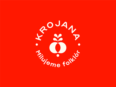 Krojana – logo brand branding circle clean clothing icon identity logo logo in circle logo mark motif red simple stamp symbol traditional visual style